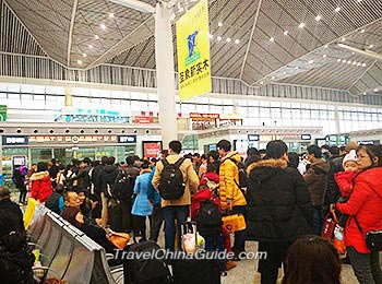 Crowded Railway Terminal during Holidays