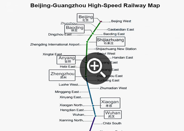 Beijing-Guangzhou High Speed Railway Map