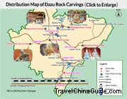 Map of Dazu Rock Carvings