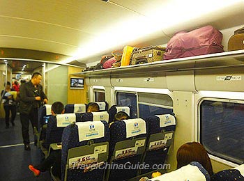 Luggage Rack in Second Class Seat Coach